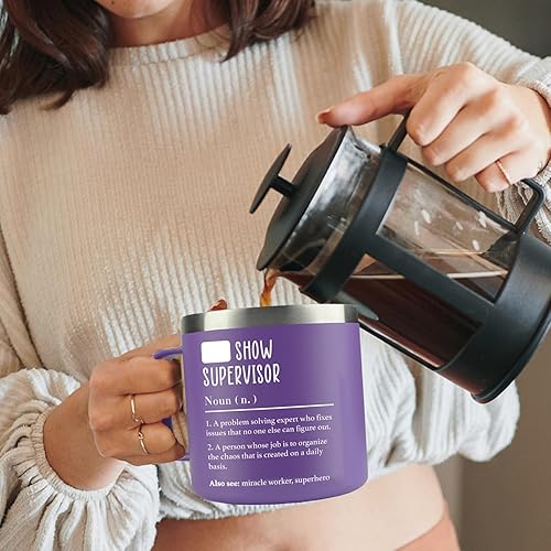 Miniatura 7 de WECACYD Taza de supervisor de Shit Show Regalos de Navidad para mujeres Regalos únicos de agradecimiento para profesores, compañeros de trabajo,