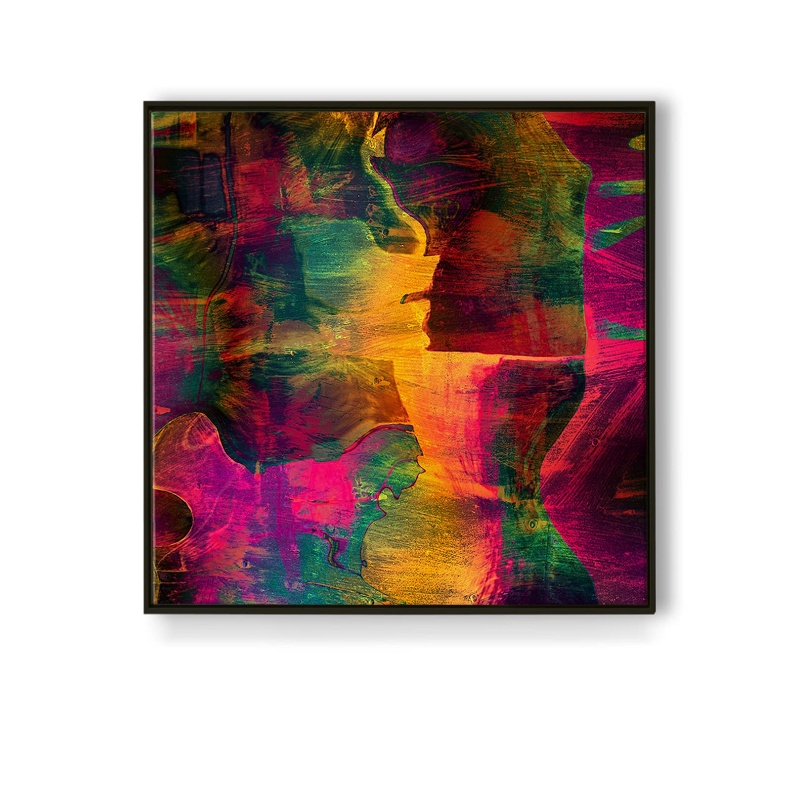 LADECOR Luxury Wall Art Floating Frame Canvas Painting for Living Room, Bedroom Home & Office Hotel Restaurant Gym Wall dcor Canvas 18 inch x 18 inch Design26