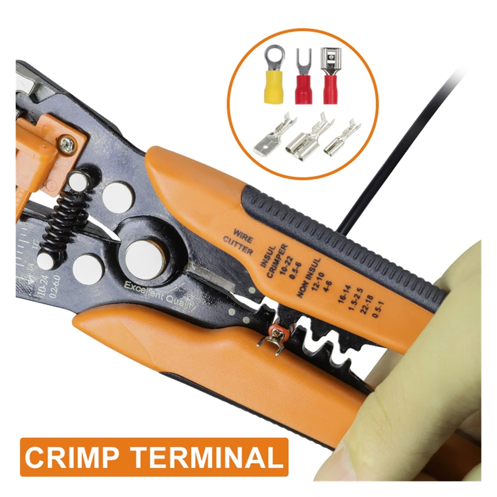 Crimper Cable Cutter automatyczny ściągacz izolacji wielofunkcyjne narzędzia do ściągania izolacji szczypce do zaciskania Terminal 0.2-6.0mm2 narzędzie perfection (Color : Blue)