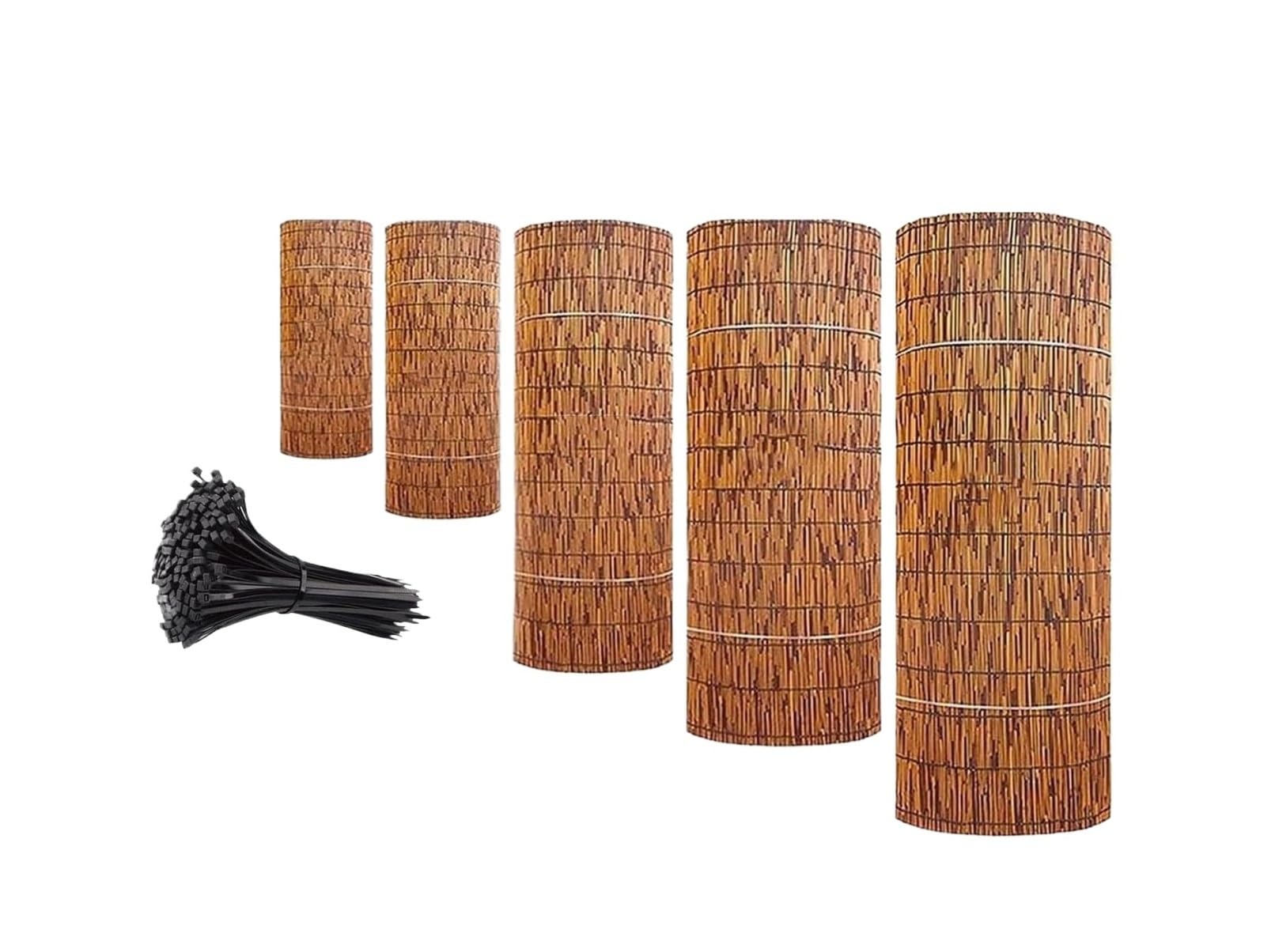 Naturalny ekran zasłaniający płot z trzciny, 1 sztuka (bezprzewodowy)(4xL6.6ft/122x200cm)