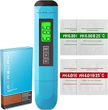 Measury pH Meter Pool Digital 0.00-14.00 pH Meter Water Urine Wine | pH value tester with accuracy ± 0.1 - pH meter for pool water, drinking water, pond, hydroponic, beer, milk and aquarium