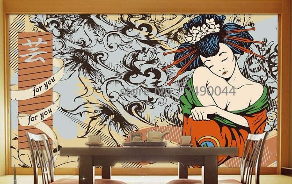 Fresque murale japonaise Ukiyo-e haut de gamme de 350x245 cm
