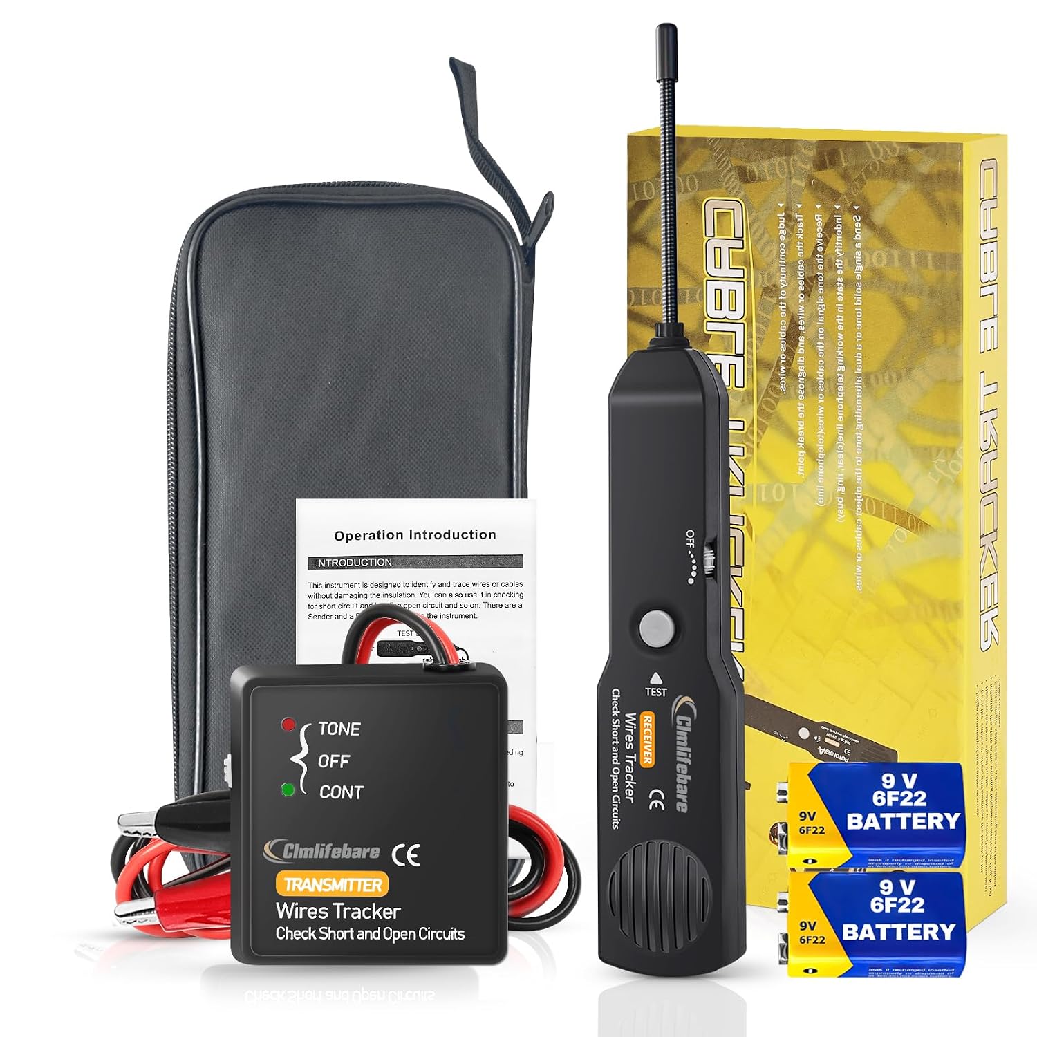 Wire Tracer Electrical,Circuit Tracer,Automotive Electrical Open&Short Finder Circuit Tester,Wire Cable Tracker Electrical,Automotive Wire Tester Electrical Tool DC 6-42V(Batteries 2PCS Included)