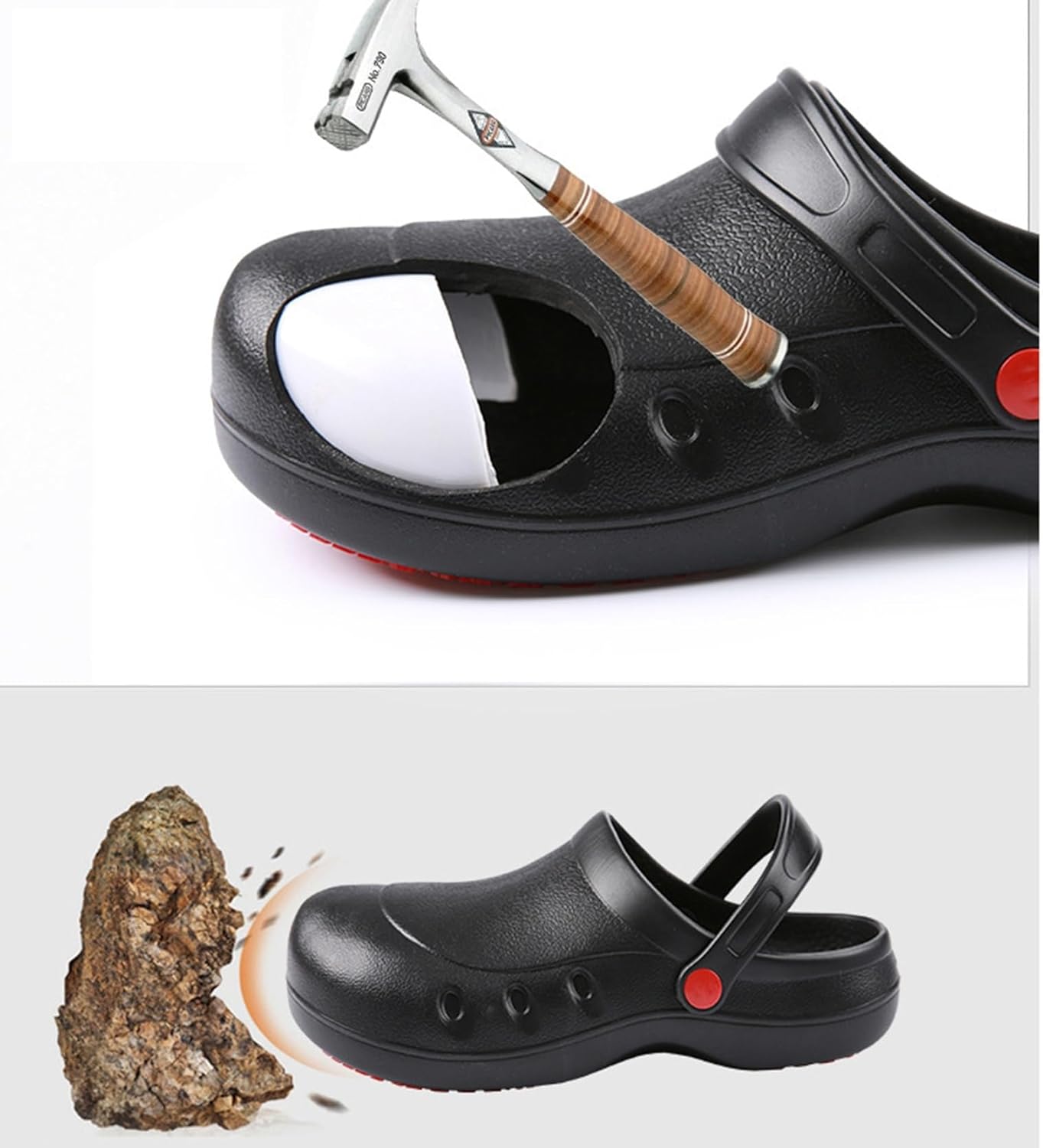 [Muluso] コックシューズ 安全靴 鋼先芯 クロッグ メンズ レディース 耐油 2way 滑り止め 防臭 ラバーソール 中敷き