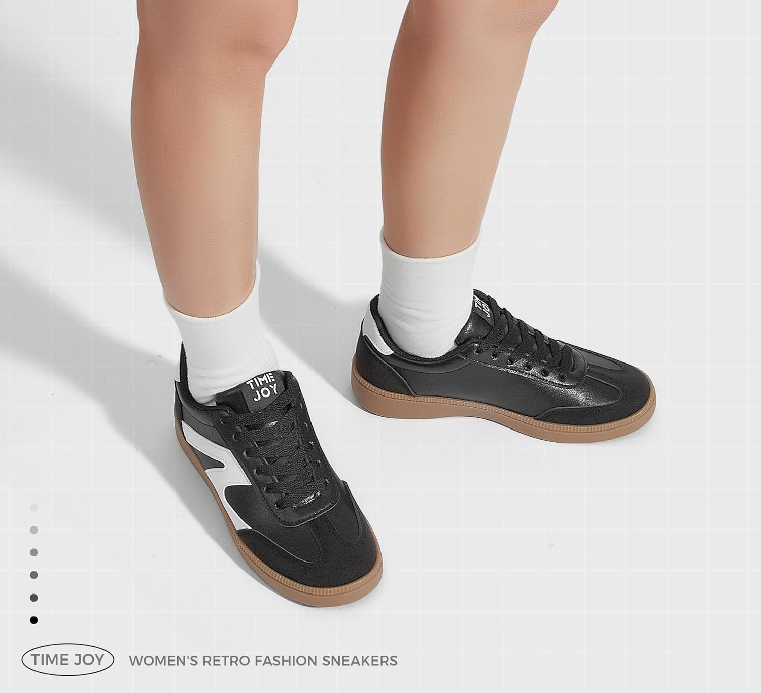 Women's Retro Sneakers Vintage Leather & Suede Patchwork Casual Shoes with Recyclable Material Insole Trendy Non-Slip Cushion for Streetwear & Daily Outfits - Image 9