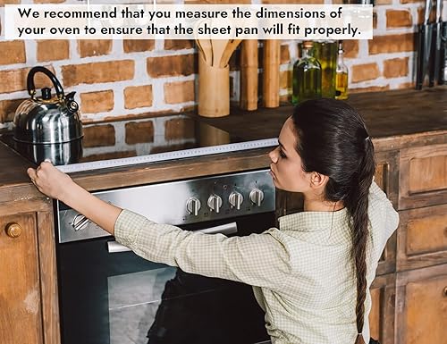 Miniatura 6 de CURTA Paquete de 12 bandejas de aluminio con certificación NSF, tamaño medio de 13 x 9 pulgadas, bandeja para panecillos comerciales para panadería,