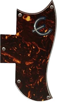 Custom For Epiphone SG Standard Style Guitar Pickguard Scratch Plate & E Logo 4 Ply Brown Tortoise