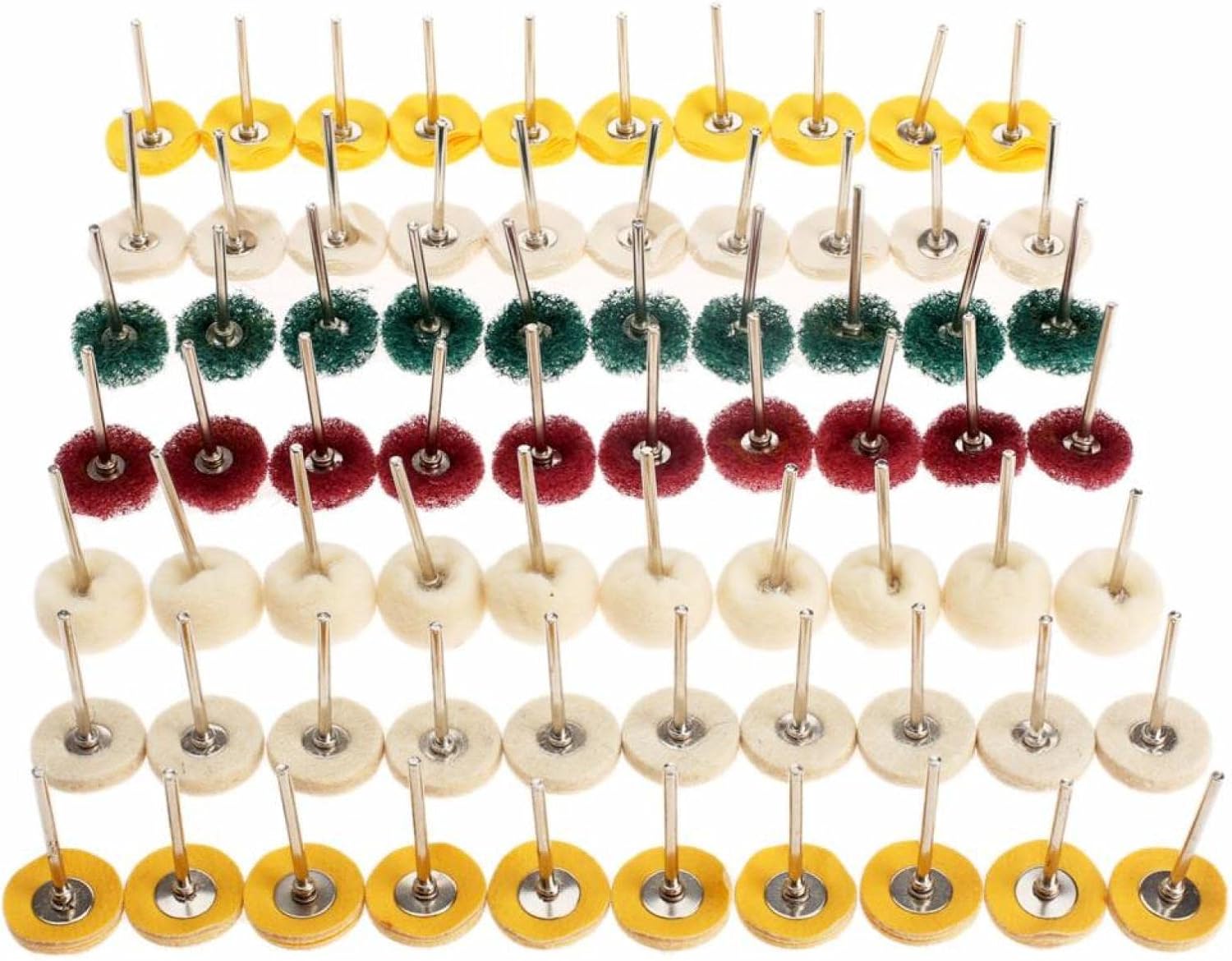 70Pcs Cloth Wool Leather Steel Wheels Brushes Rotary Tools For Mini Drill Metal Buffing Polishing