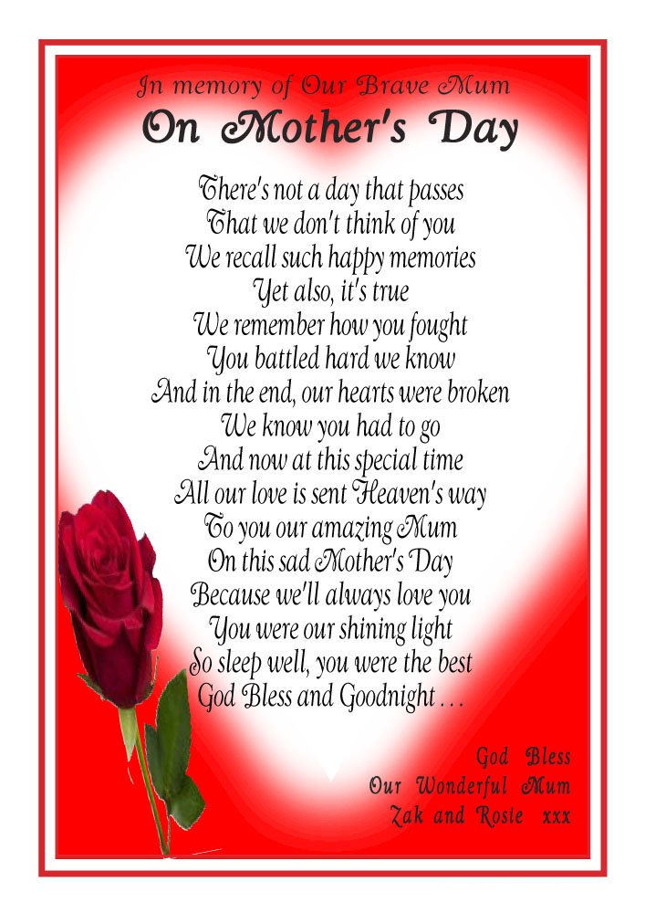Poems For Deceased Moms 50 Beautiful Mother In Law In Heaven Poem To
