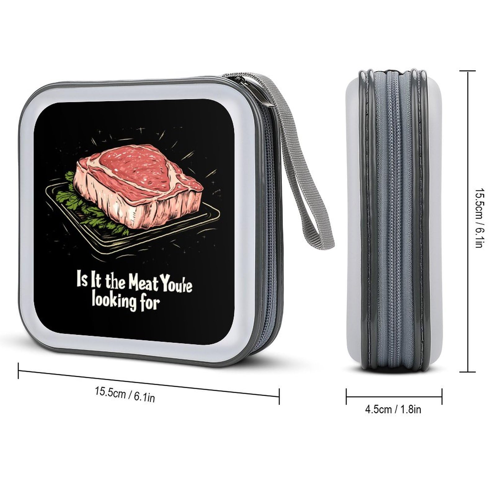 Is It Meat Youre Looking for CD Case Portable DVD Holder Storage Organizer for Home Travel