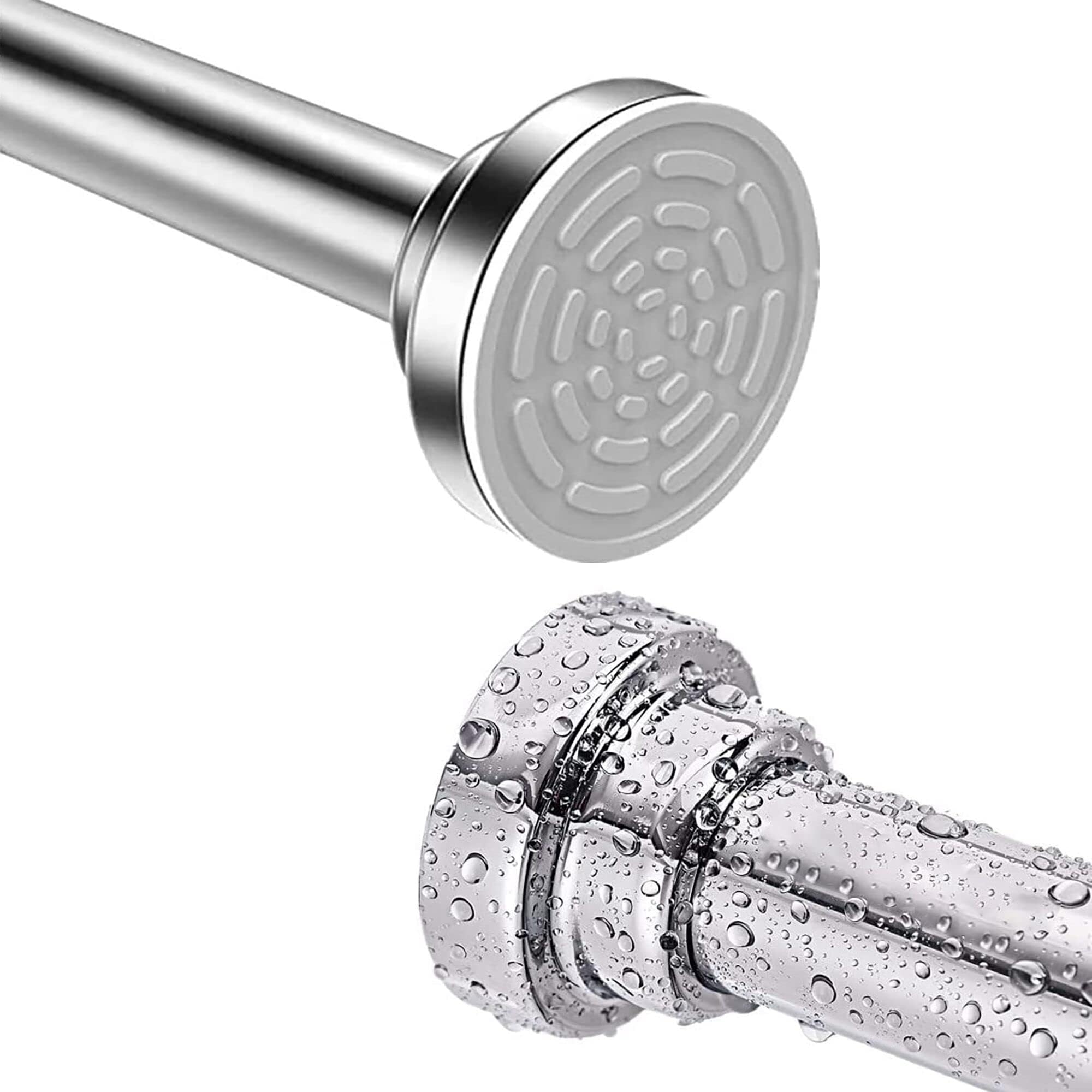 Extendable Shower Curtain Pole 120210 CM(47"82") Stainless Steel No