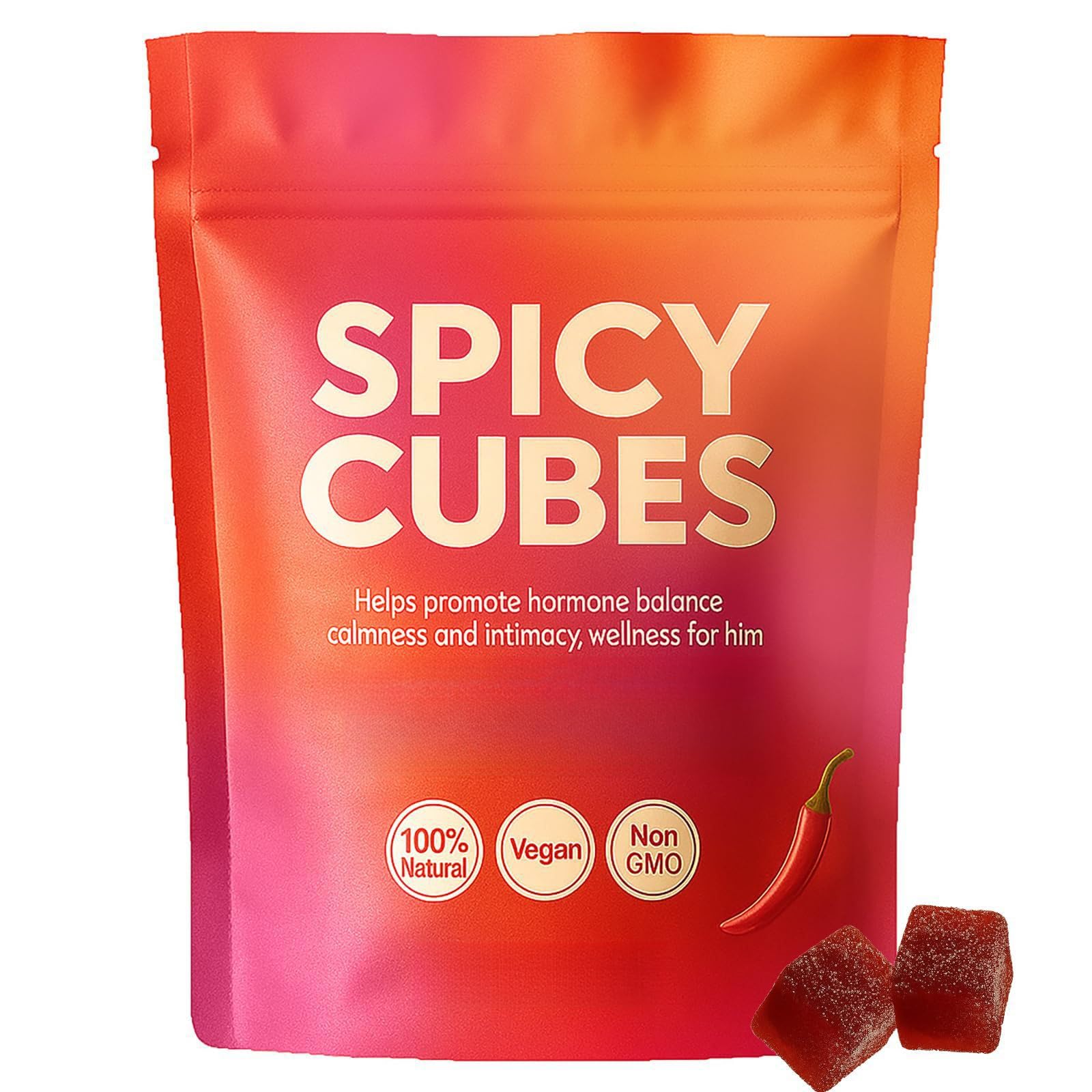 Spicy Cubes Intimacy Gummies, pour l’énergie et la vitalité