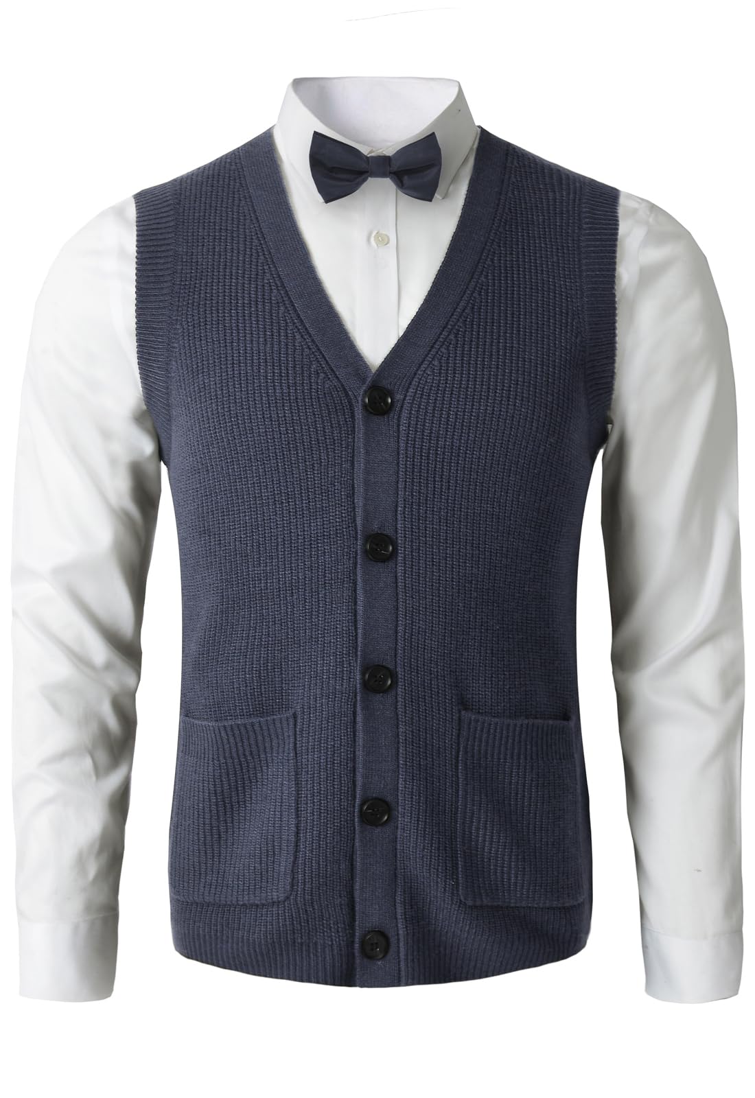 Suéter Masculino Chaleco Cuello V sin Mangas Ropa Masculina