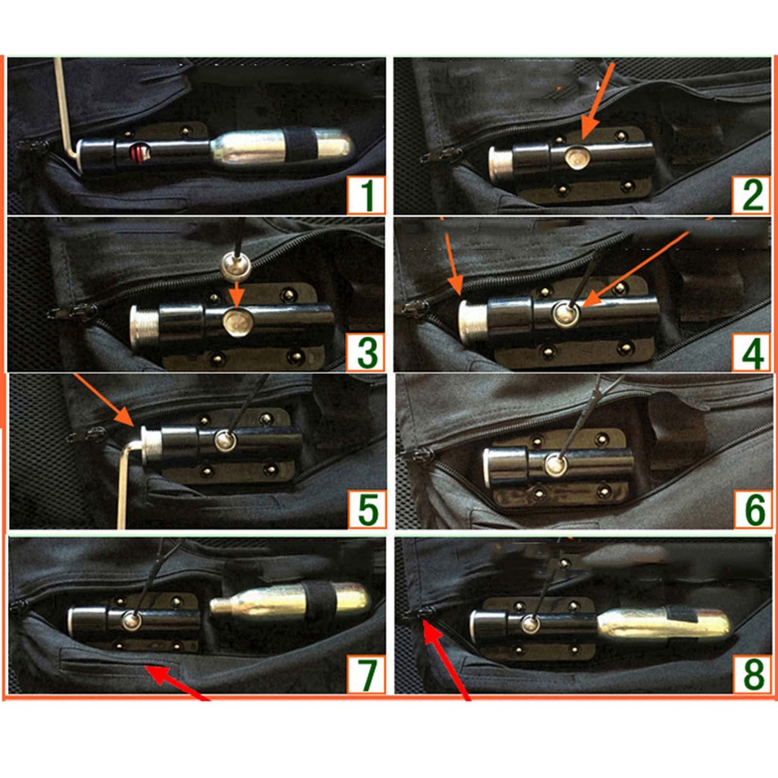 KNORRS Chaleco Con Airbag for Motocicleta Chaqueta Reflectante Con Airbag Y Cremallera Chaleco Inflable Reutilizable (S-2xl, Sin Cartucho De CO2)