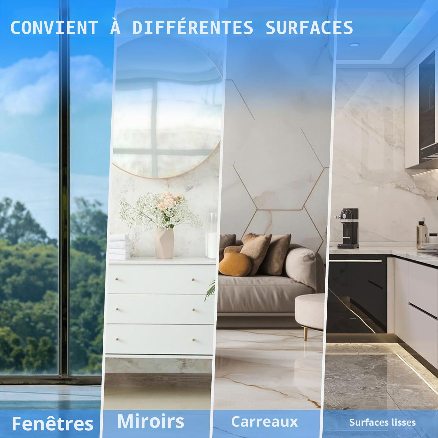 Robot nettoyeur de vitres électrique 5600 Pa avec télécommande et système de détection des bords, nettoyeur automatique de fenêtres pour fenêtres intérieures et extérieures, 10 chiffons