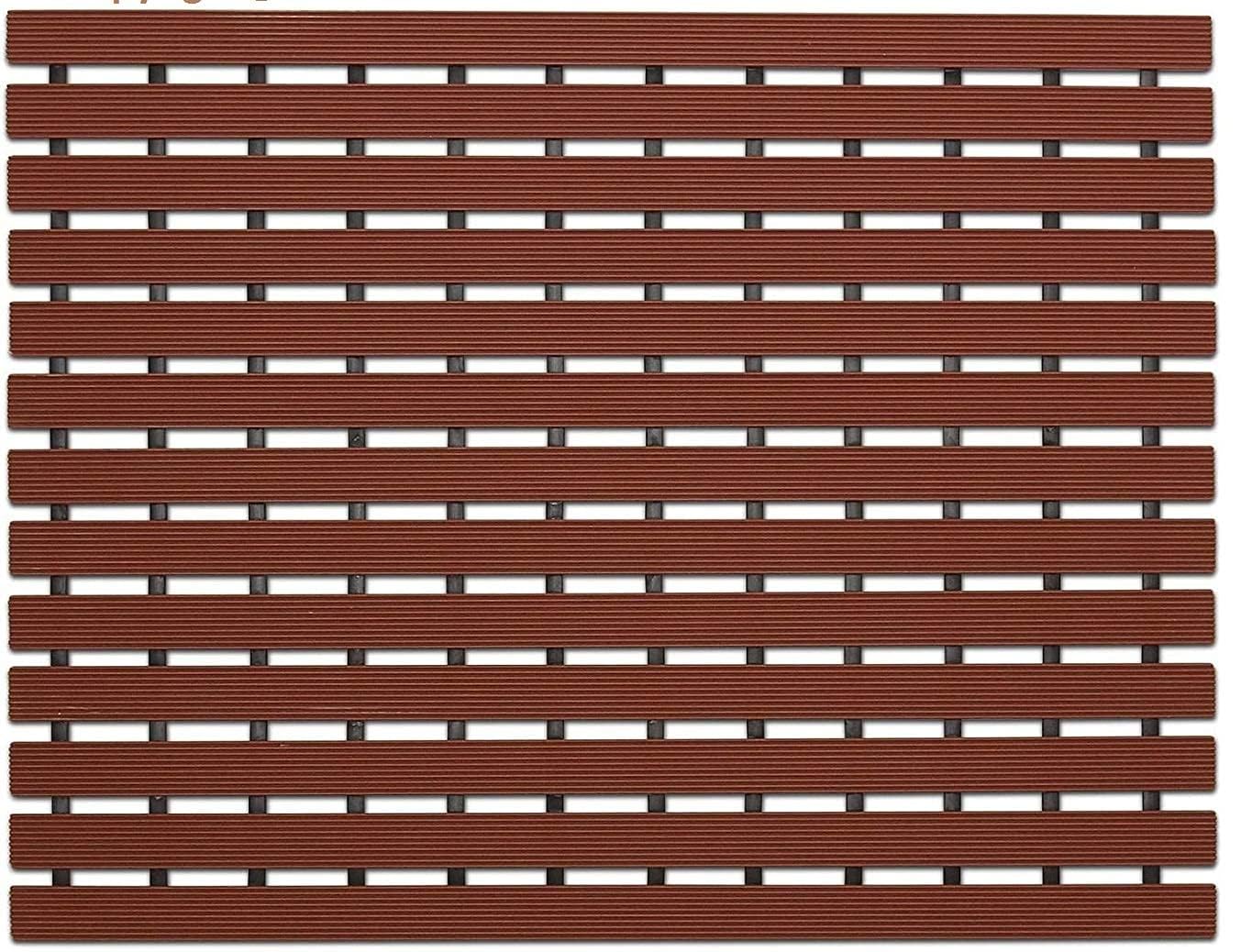 Eurotex Non-Slip Shower Bath mat with Multiple use Non Suction Cup Shower Mats for Bathroom Anti Slip, Great for Walk in Showers Kitchens Laundry Room Indoor Outdoor (Brown) (B0759RP9S2) Amazon Price History, Amazon Price Tracker
