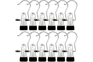 12 Pack Premium Boot Hangers, Hanging Clips Hook for Closet, Clothes, Laundry, Towels, Travel