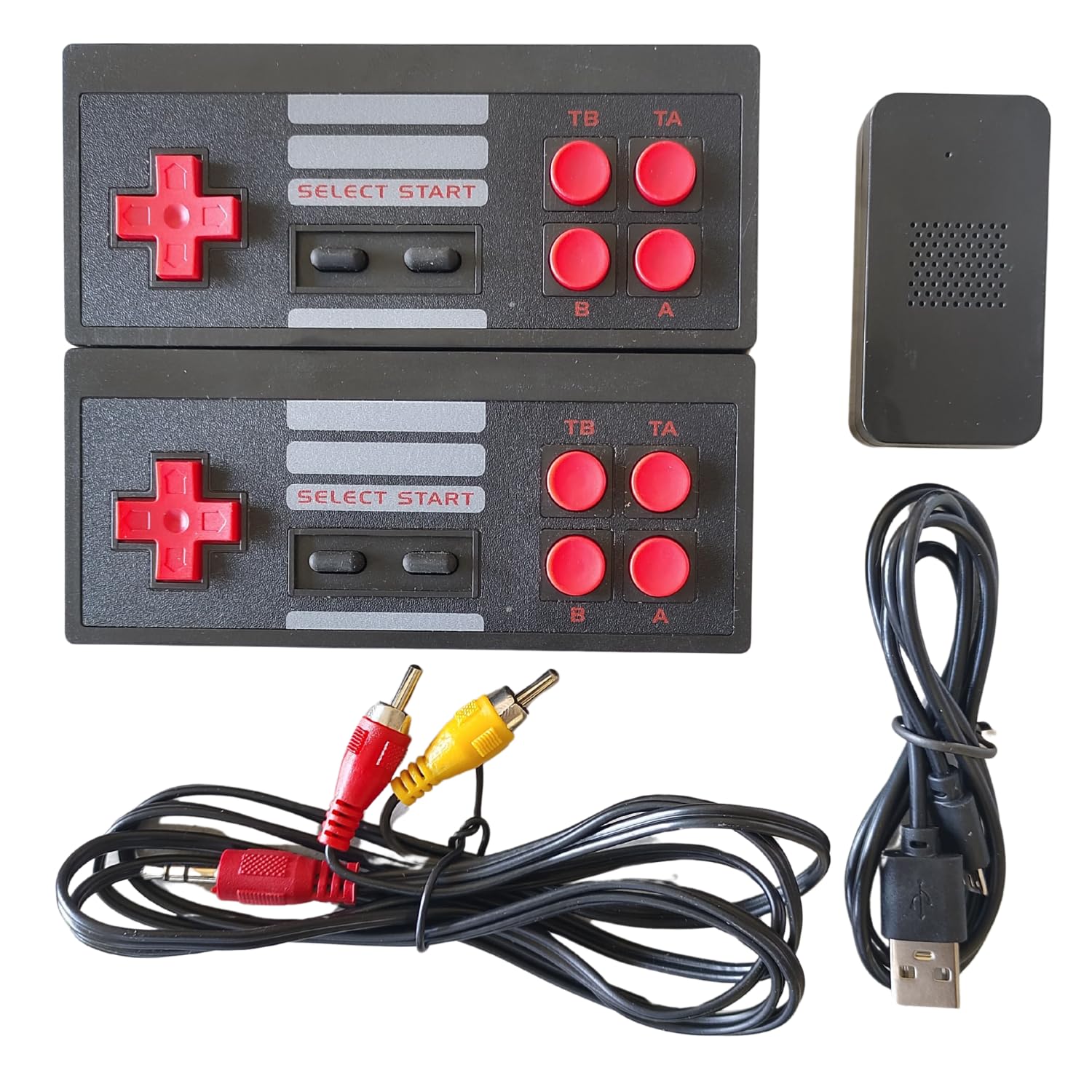 Petrichor Mini Game Box, Retro Gaming Console with 620 Built-in Games, 2 Wireless Controllers, AV Output