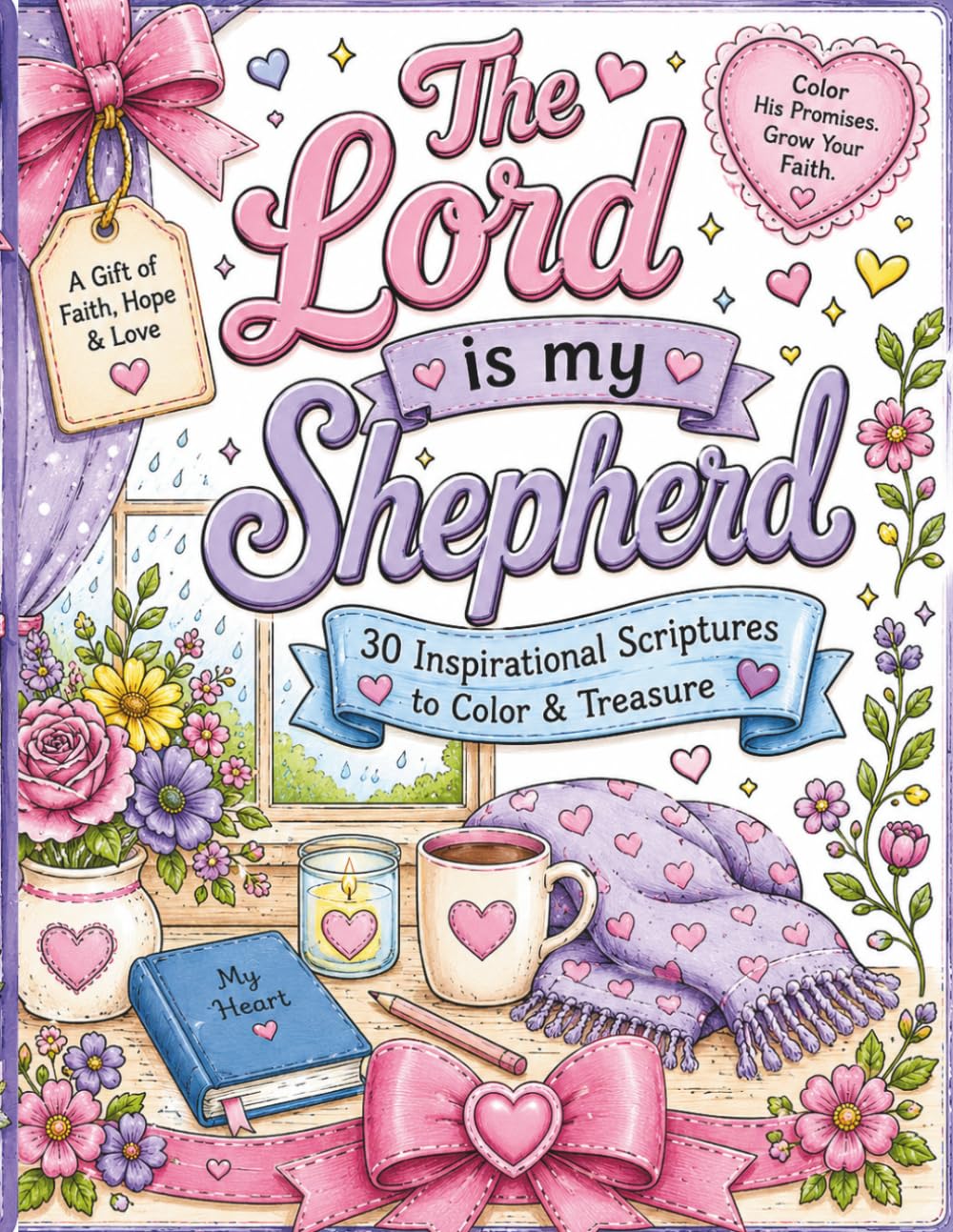 The Lord Is My Shepherd: 30 Inspirational Scriptures to Color & Treasure