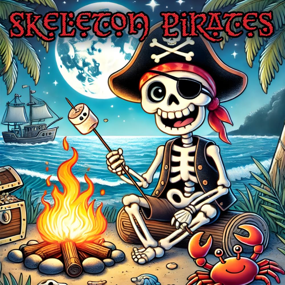Skeleton Pirates Coloring Book: Children, teens, and adult coloring book