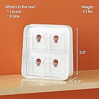 Vista 4 de YouCopia TeaStand - Organizador de bolsas de té con compartimentos desmontables transparentes, organizador de almacenamiento para gabinete