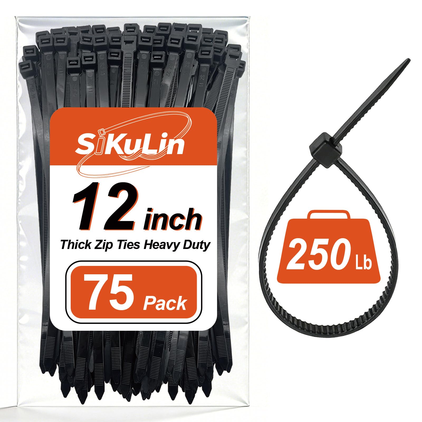SiKuLin 12" 250lb Ties
