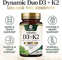 Vista 5 de Vitamina D3 K2 - 5000 UI D3 por porción - Suplemento de vitamina D3 de alta potencia - Complejo avanzado 2 en 1 vitamina D y vitamina K2 (MK7)