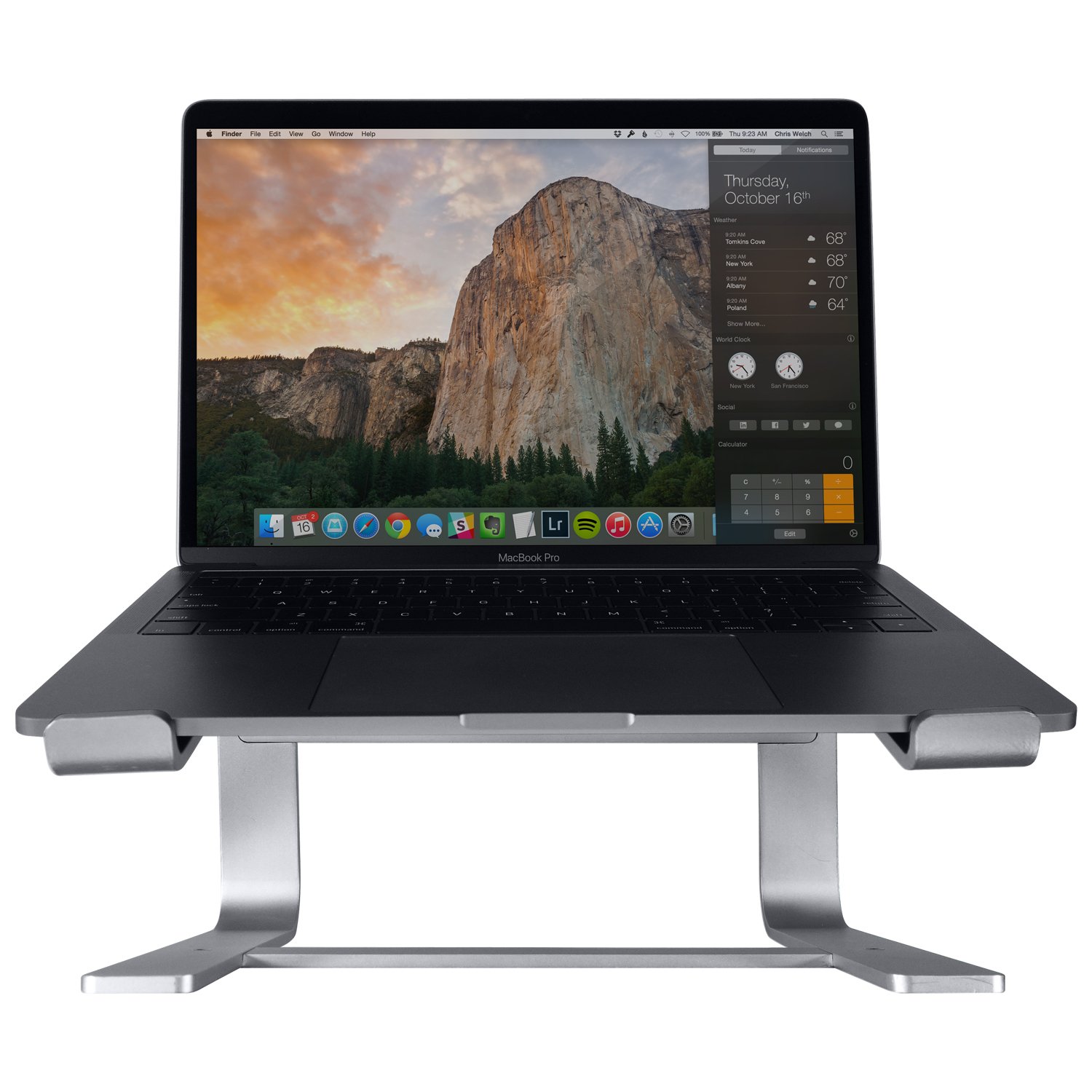 MacAlly Astand Aluminum di Supporto per Apple MacBook, MacBook Air, MacBook PRO e Qualsiasi di tra 25,4 cm e 43,2 cm Grigio Space Gray