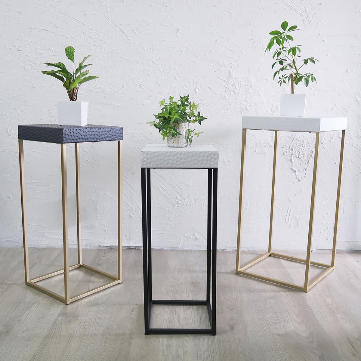 【WNJAPAN】サイドテーブル ネストテーブル ガーデンスタンド プランタースタンド 北欧 おしゃれ アイアン ミニテーブル テー