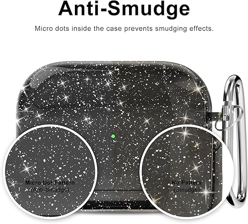 Miniatura 4 de Funda para Airpods Pro de 2 generación con purpurina transparente (USB-C 202320222019), bonita funda para Airpods Pro 2, funda de TPU suave para