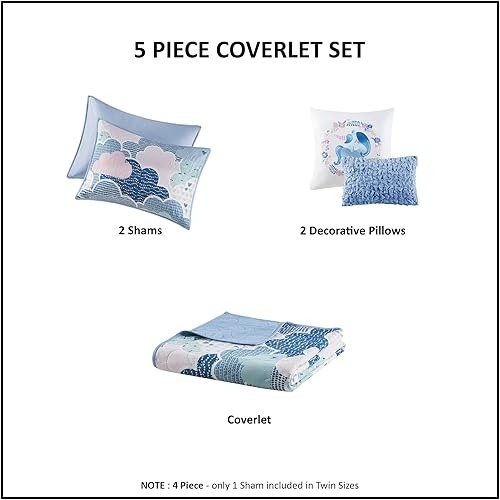 Miniatura 6 de Urban Habitat Kids Juego de edredón reversible de algodón, divertido y vibrante, estampado divertido, para todas las estaciones, colcha para niños,