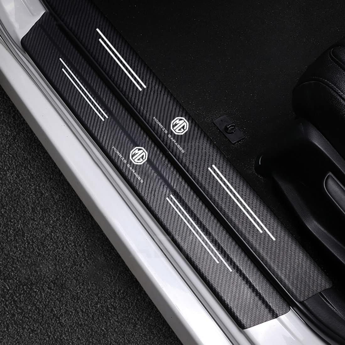 ERGENB Car Door Sill Carbon Fiber Sticker,Automotive Accessories,For Mg Mg3 Mg5 Mg6 Mg7 Gt Hs Gundam 350