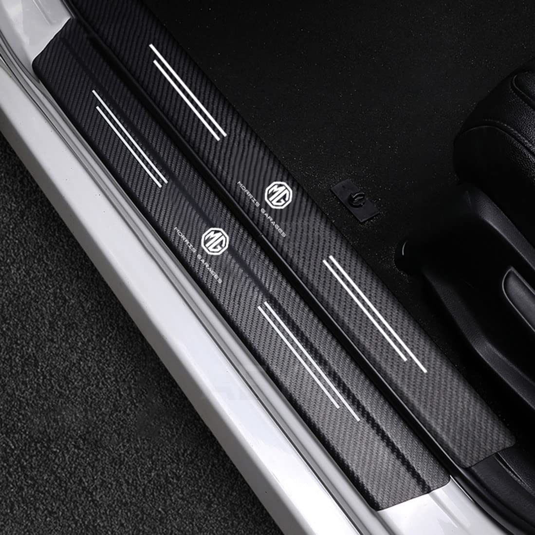 ERGENB Car Door Sill Carbon Fiber Sticker,Automotive Accessories,For Mg Mg3 Mg5 Mg6 Mg7 Gt Hs Gundam 350