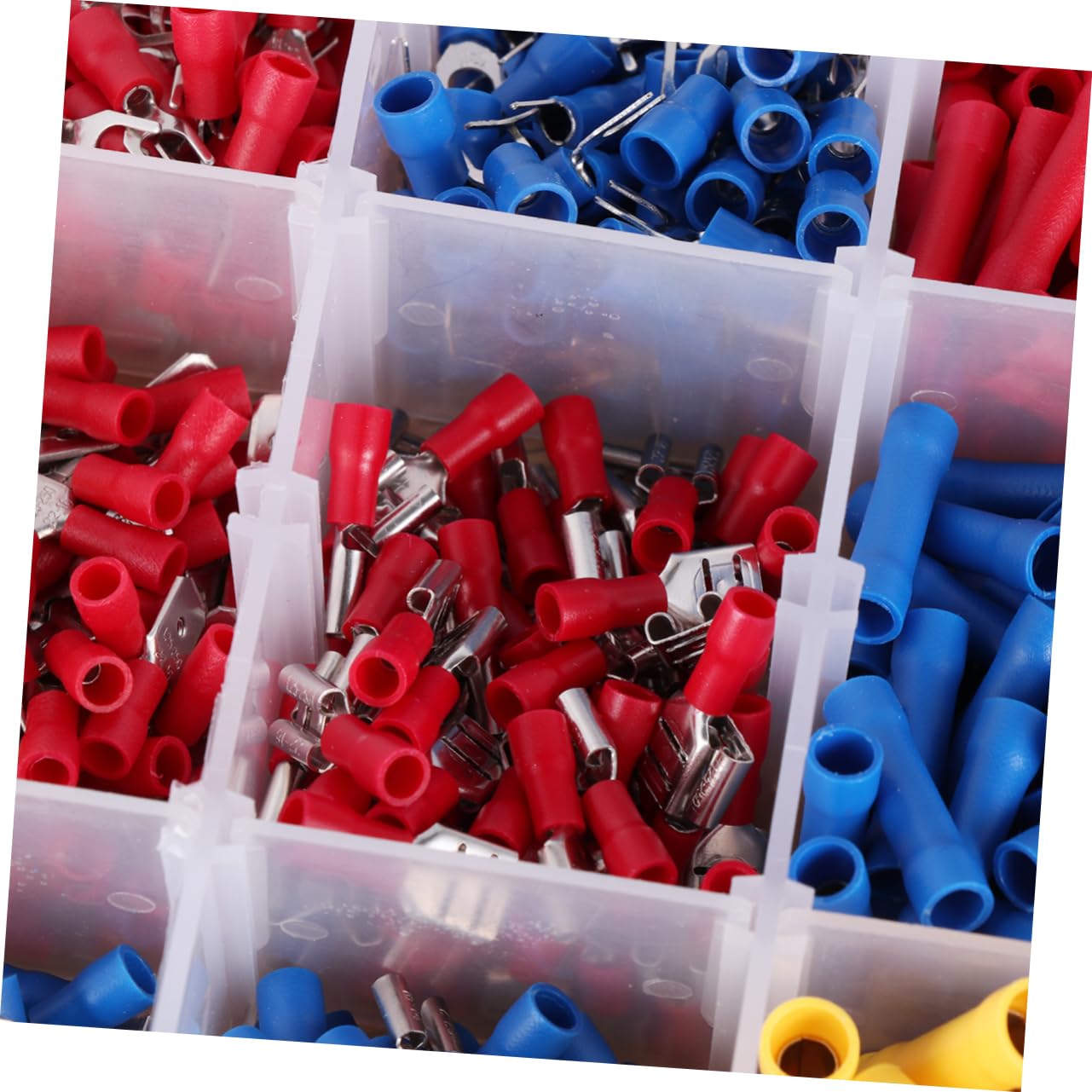 Conector de Terminal de Anillo Tubular Pvc 1300 Piezas | Extremos Cerrados para Cable de Batería, Alta Conductividad y Soldable, Talleres de Reparación Automotriz