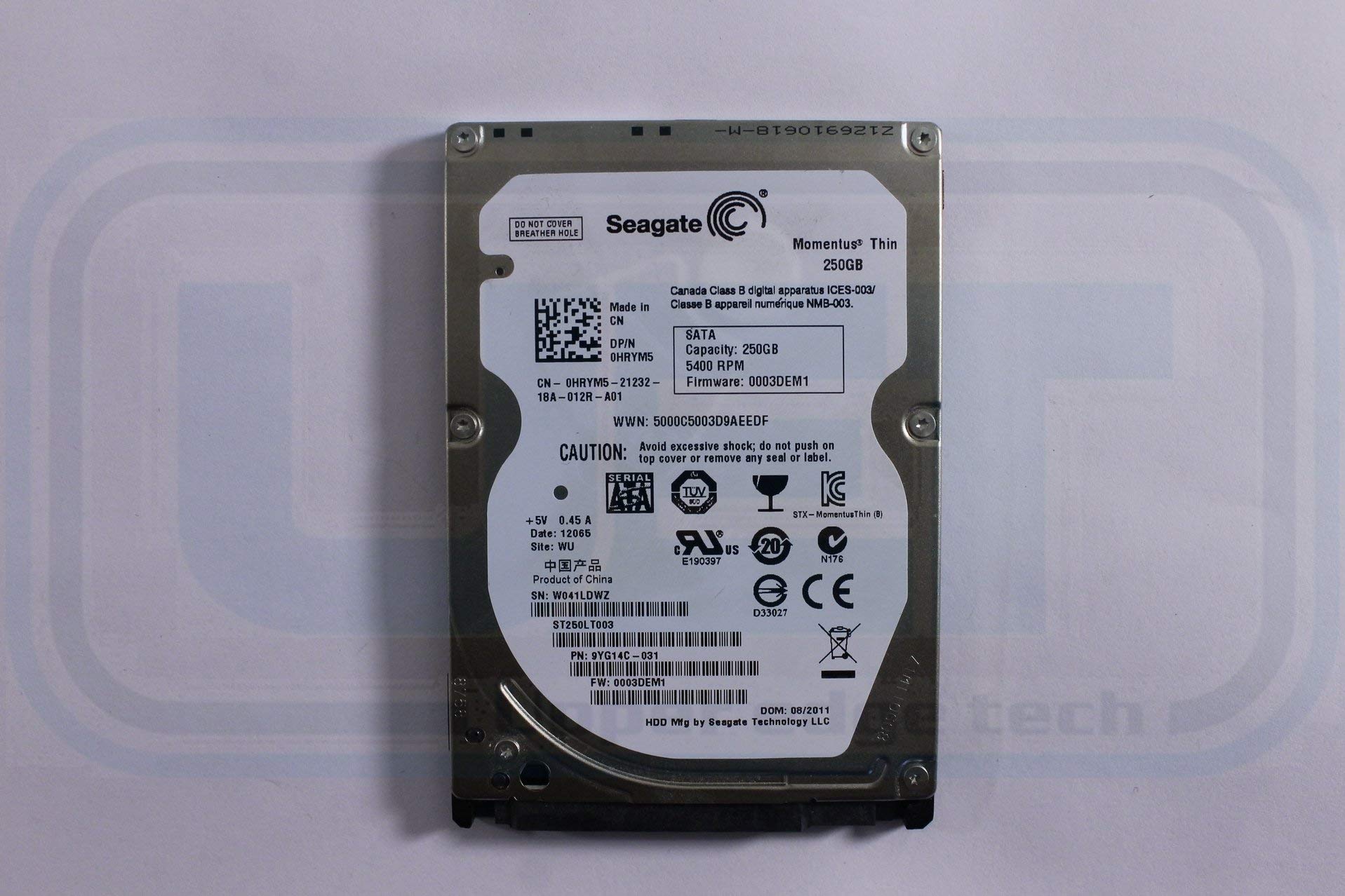 Dell HRYM5 ST250LT003 2.5インチ SATA Thin 250GB 5400 Seagate ノートパソコン ハードド Seagate ST250LT003 250GB SATA Hard Disk Drives