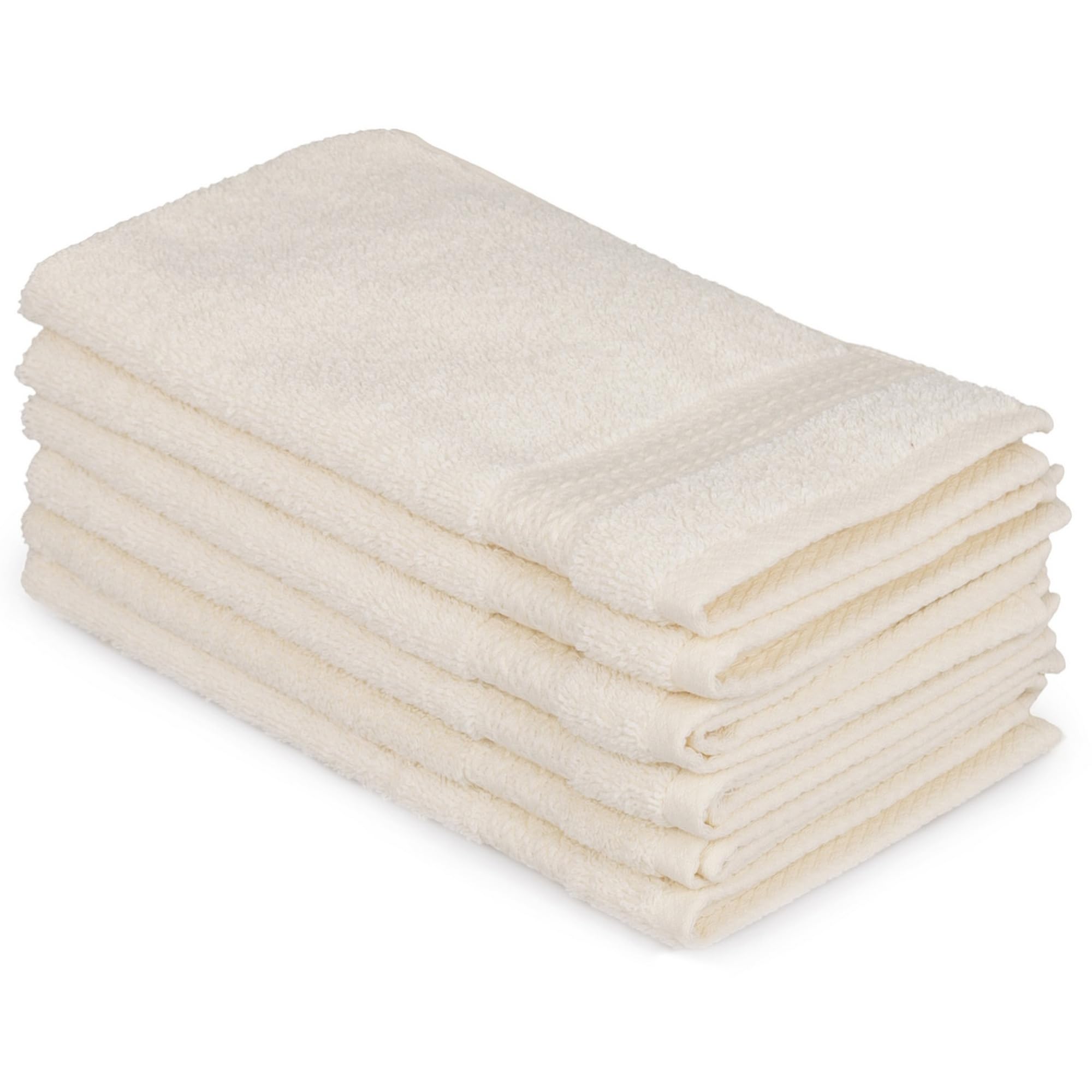 Juego de toallas de cortesía absorbentes Well Home crema con 6 piezas