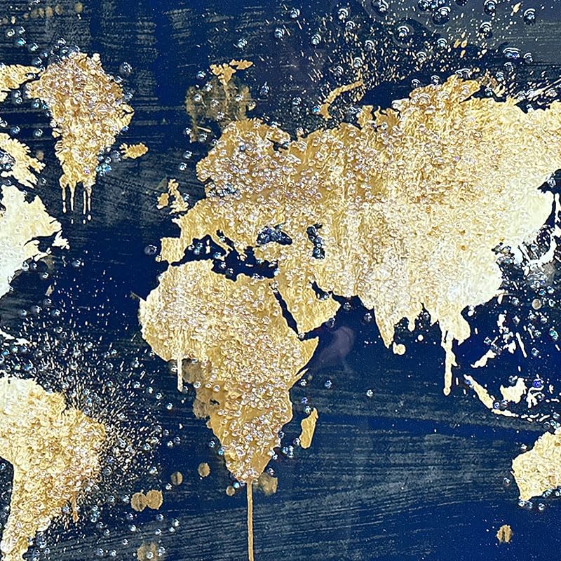 水晶絵　世界地図　アートパネル　クリスタル　立体　絵画　アート　パネル　壁画 Amazon.co.jp: アート パネル ポスター おしゃれ 高級 水晶 絵画 金運