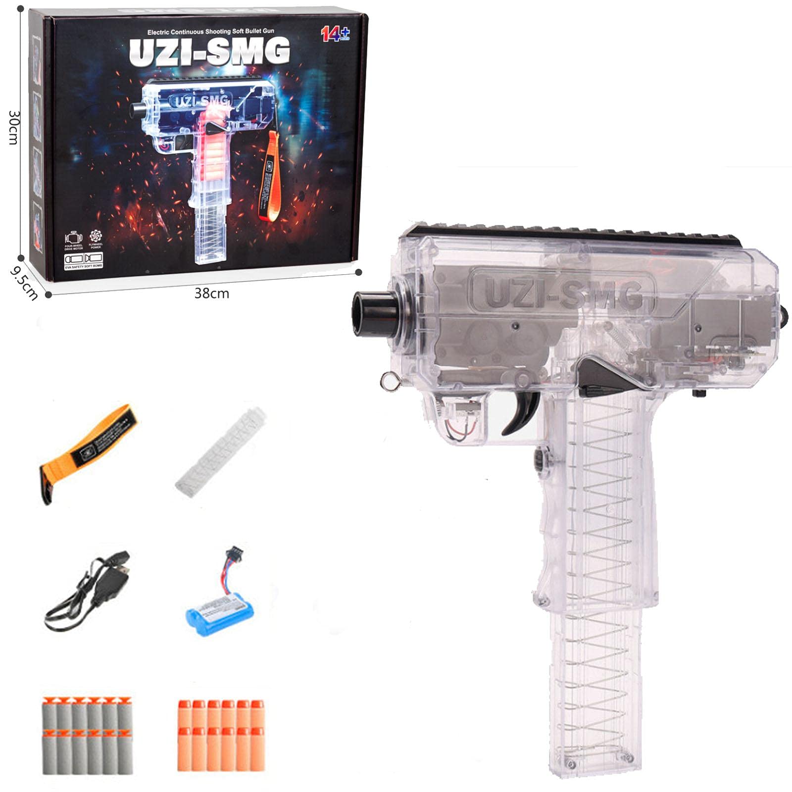 Buy xiaomomo521 Uzi Electric Submachine Toy,Uzi Smg Toy Electric Burst