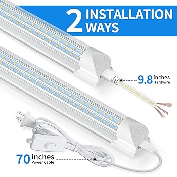 【美品】Led Light VT-7200CX/SET2 ② TRLIFE 8FT LED Light Fixtures 72W, 8FT LED Shop Light 5000K