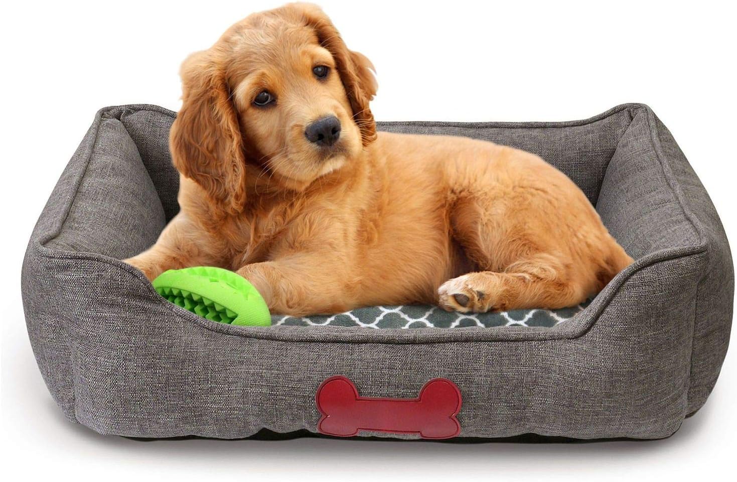 – Premium Dog or Cat Bed | Large Dog Bed Measures 30 x 23 x 7, Perfect for Pets up to 55 lbs. | 100% Polyester Pet Bed | Charcoal Gray