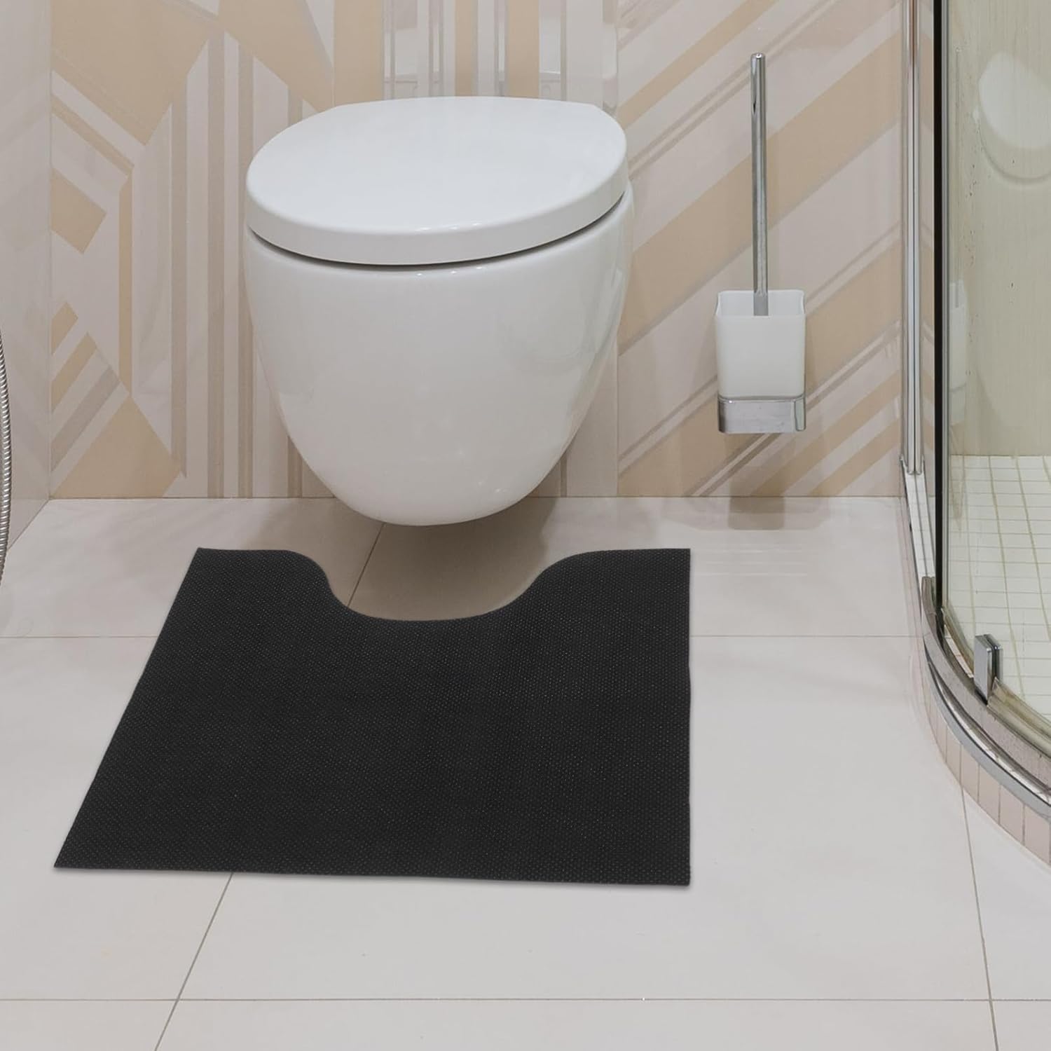 6pcs U-Shaped Toilet Training Rug Non- Absorbent Bathroom Mat for Boy Girl Machine Washable Potty Training Fits Various Toilet Models for Toddlers and Boy Girl