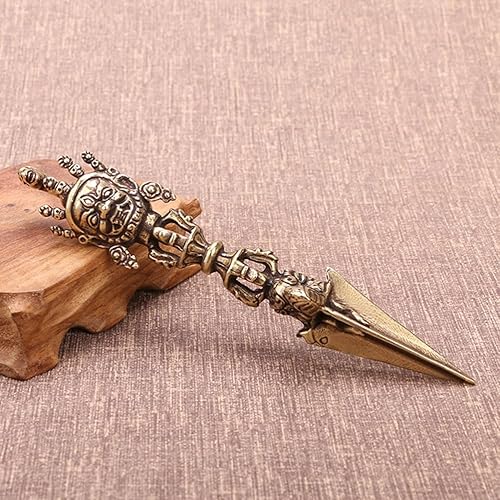 Miniatura 5 de VOSAREA Vajra Dorge Buda Estatua de Buda Instrumento Phurba Maja Feng Shui Ornamento Budismo Suministros Religiosos