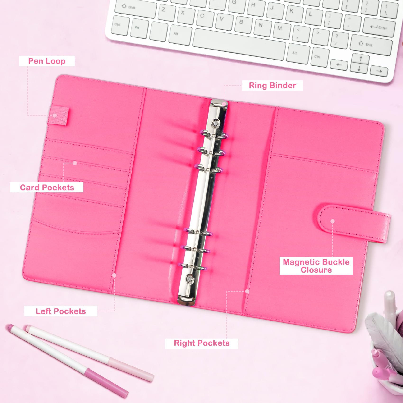 A5 Photocard Album with 30 Pack 4-Pocket Pages, 6 Ring Binder Album with 240 Card Slots - Image 4