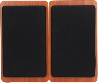 Computer Speakers, Bluetooth V5.0 Chip Large Diameter Full Frequency Vibration Bass Equalization Desktop Speaker Anti Interference Fabric Dust Cover Low Power Consumption Multimedia Speaker(Walnut)