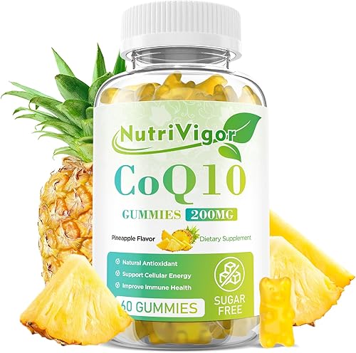 Miniatura 8 de NutriVigor Gomitas CoQ10, suplemento de coenzima Q10 de 200 mg, suplemento CoQ10 de alta absorción para energía celular y salud inmunológica,