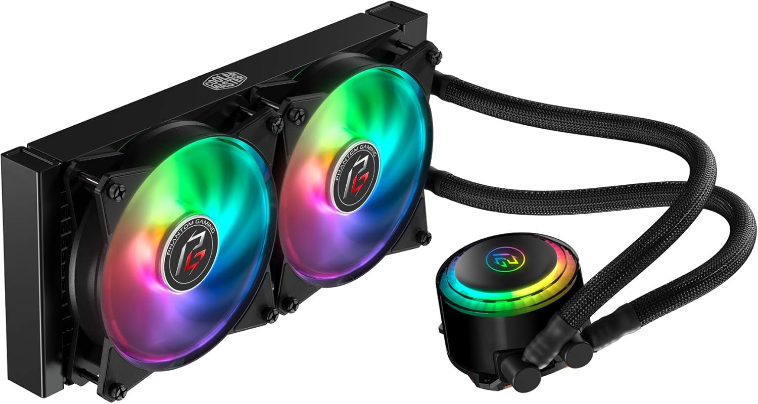 Cooler Master ML240R RGB ARGB Liquid CPU Cooler, 12V, 66.7 CFM, 15 dB(A), 2000 RPM, Desktop Compatible