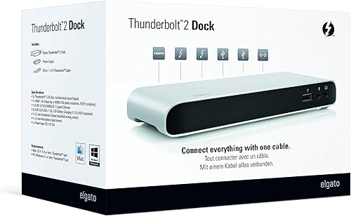 Miniatura 6 de Elgato Dock Thunderbolt 2 - con cable Thunderbolt de 19.7 in, 20 Gb/s, soporte 4K, 2X Thunderbolt 2, 3X USB 3.0, entrada y salida de audio, Gigabit