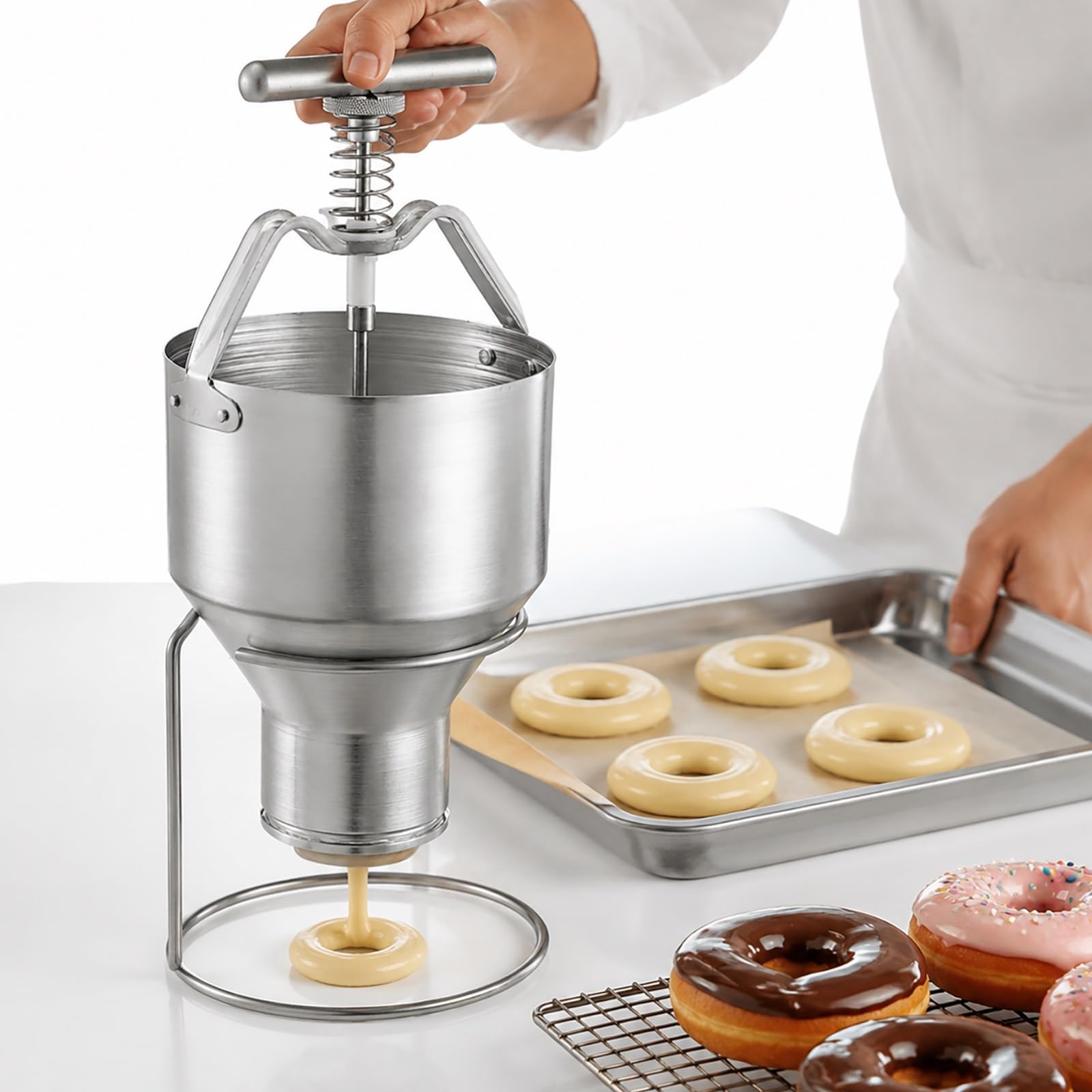 Manueller Donut-Dosierer, Teigspender Mit 3 L Fassungsvermögen Und Ständer