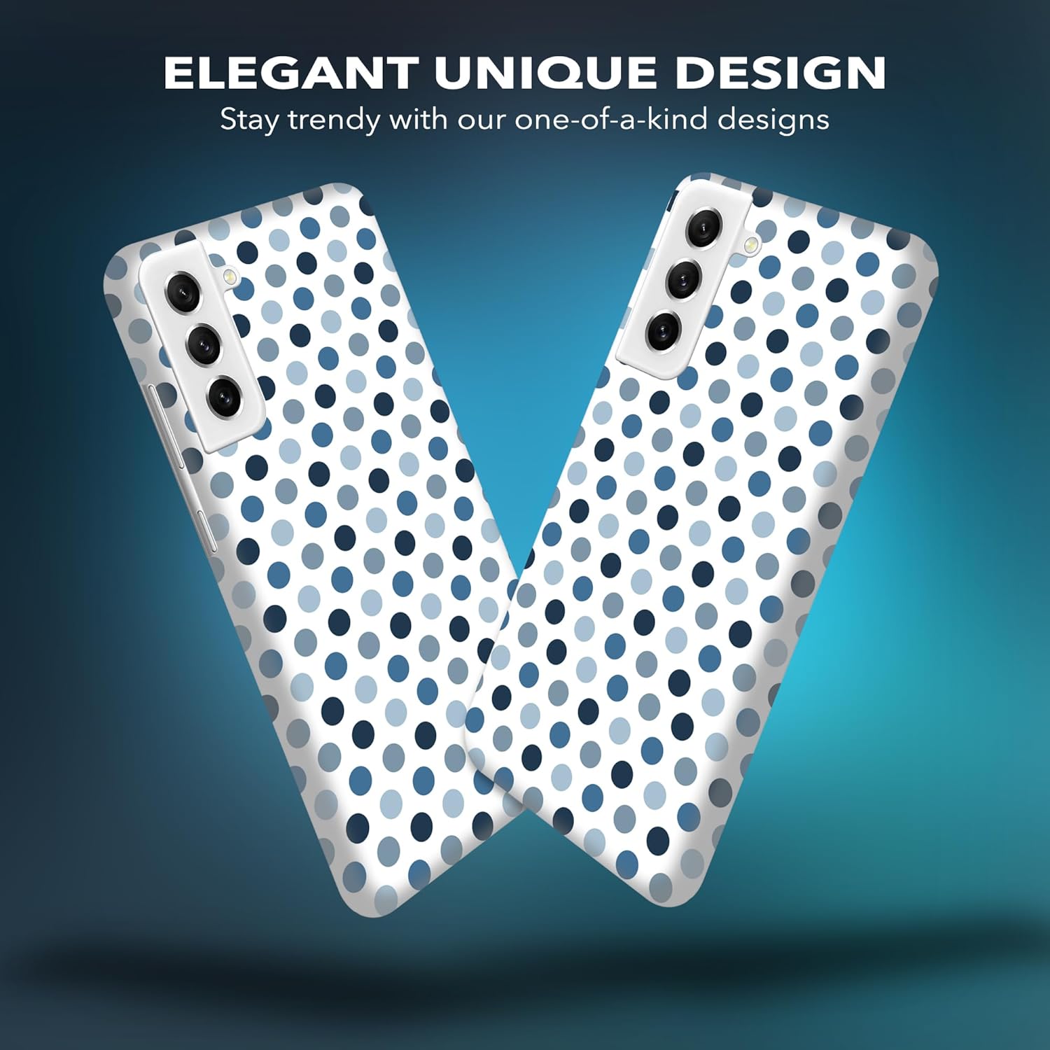 Back Case for Samsung Galaxy S21 FE 5G, Samsung S21 FE Case with Stylish Polka Dots Blue Design Printed Cute, Sleek Durable Hardshell Protective Case/Cover for Samsung S21 FE 5G - Image 3