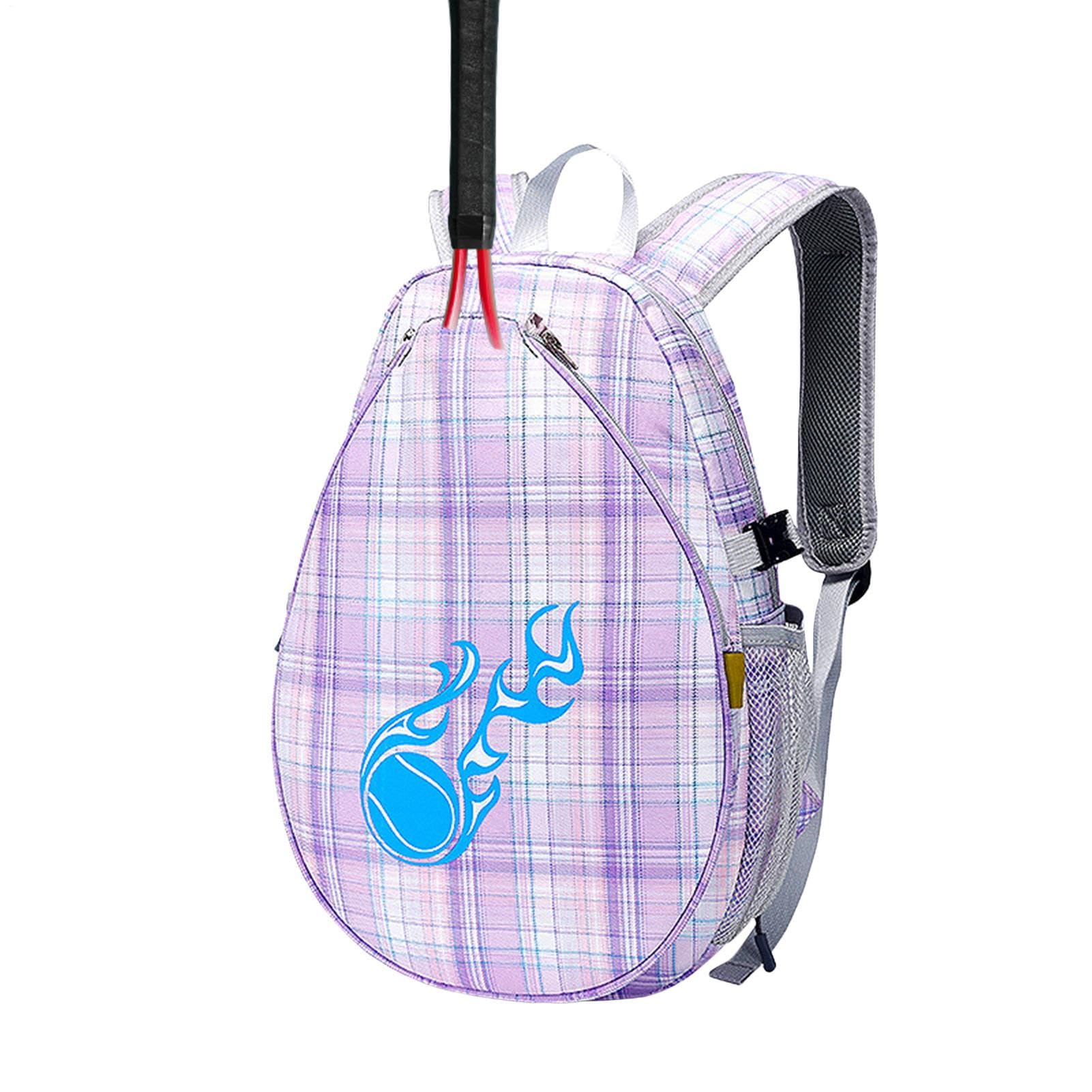 Generisch Borsa da tennis per bambini, zaino per racchette da pickleball, borsa organizer sportiva, per ragazze, giovani, principianti, atleti, lezioni, tornei, campi estivi, scuola, viaggi